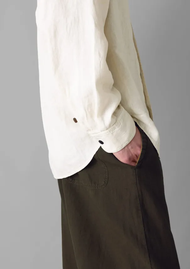 Sale Alfie Garment Dyed Linen Trousers Linen|Trousers