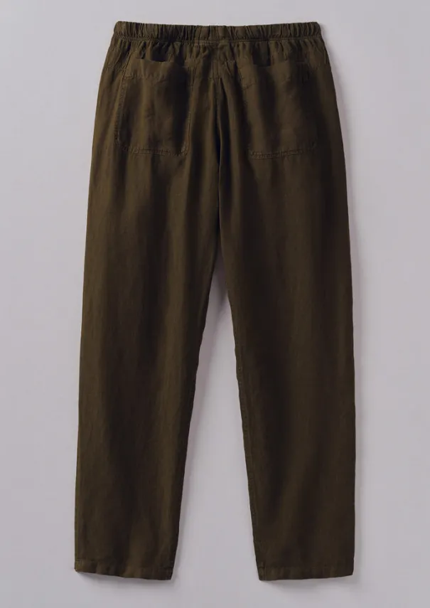 Sale Alfie Garment Dyed Linen Trousers Linen|Trousers