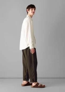 Sale Alfie Garment Dyed Linen Trousers Linen|Trousers