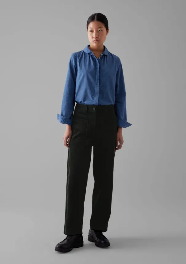 Clearance Anja Check Cotton Shirt Women Shirts|Tops & Tees