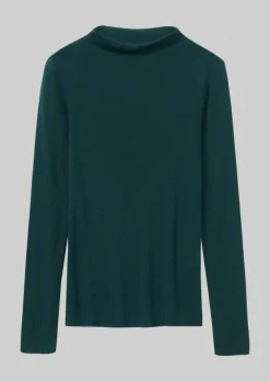 New Aster Wool Lyocell High Neck Tee Women Jersey|Tops & Tees
