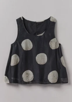 New Batik Dot Print Tank Top Women Tops & Tees