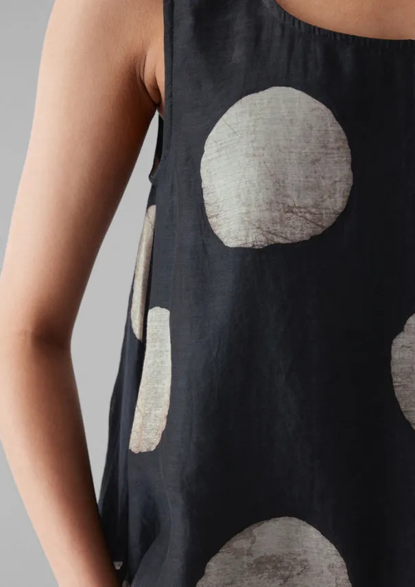 New Batik Dot Print Tank Top Women Tops & Tees