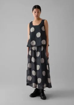 New Batik Dot Print Tank Top Women Tops & Tees