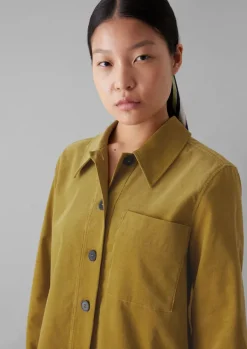 Hot Baya Patch Pocket Organic Cord Shirt Women Cord|Workwear