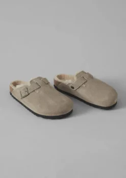 Sale Birkenstock Boston Suede Shearling Clogs Women Slippers|Nightwear