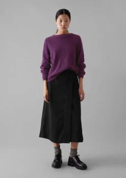 Sale Boat Neck Wool Sweater Women Knitwear