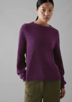 Sale Boat Neck Wool Sweater Women Knitwear