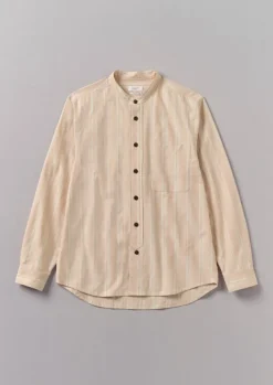 Clearance Bold Stripe Grandad Shirt Shirts