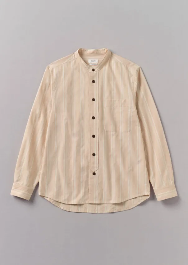 Clearance Bold Stripe Grandad Shirt Shirts
