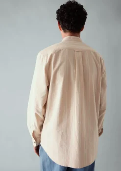 Clearance Bold Stripe Grandad Shirt Shirts