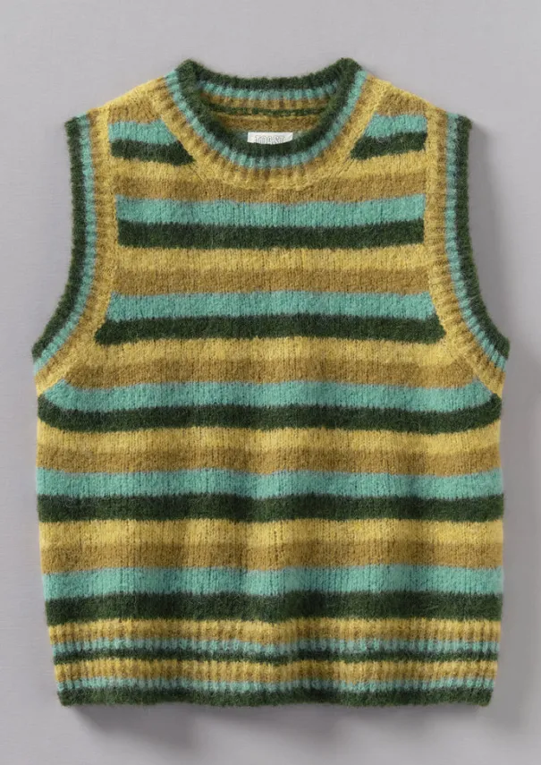 Online Brushed Alpaca Blend Stripe Tank Women Knitwear