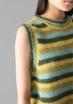 Online Brushed Alpaca Blend Stripe Tank Women Knitwear
