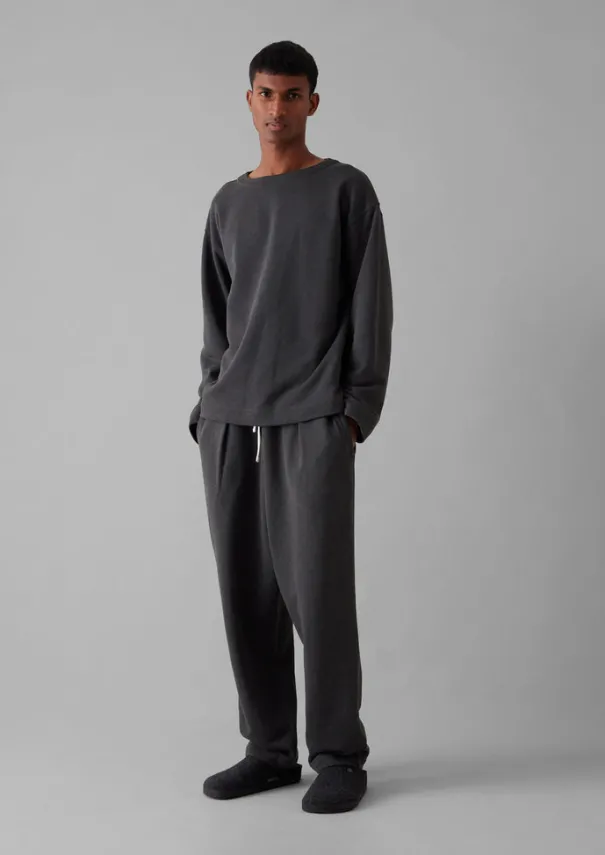 Hot Brushed Cotton Hemp Wide Neck Sweater Loungewear|Tops & Tees