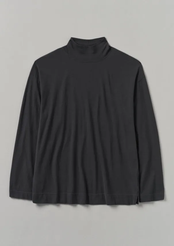 Hot Brushed Cotton High Neck Lounge Top Loungewear|Tops & Tees