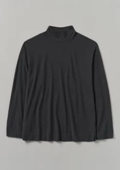 Hot Brushed Cotton High Neck Lounge Top Loungewear|Tops & Tees