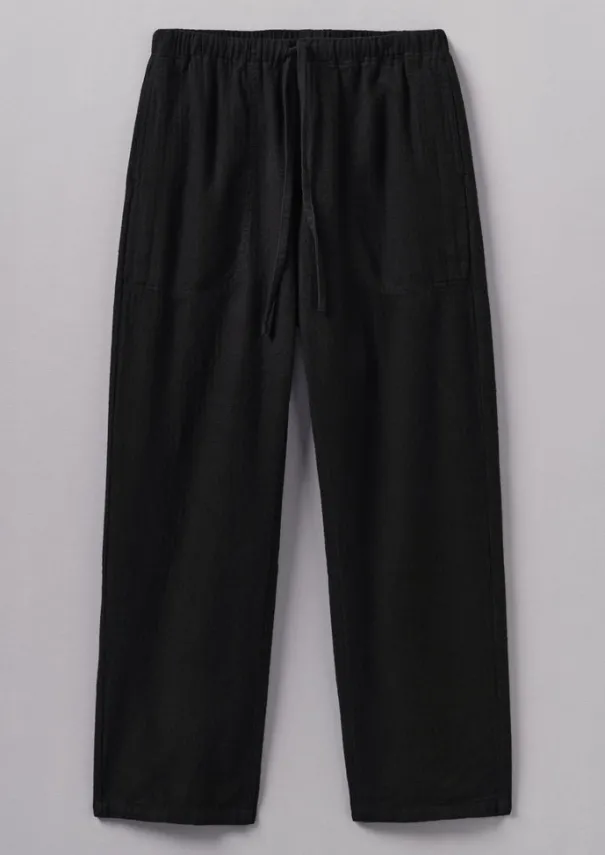 Clearance Brushed Cotton Linen Herringbone Trousers Women Linen|Loungewear