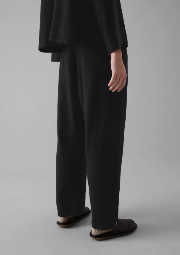 Clearance Brushed Cotton Linen Herringbone Trousers Women Linen|Loungewear