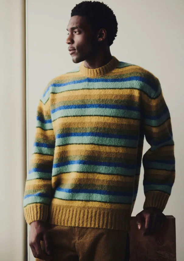 Online Brushed Stripe Sweater Knitwear