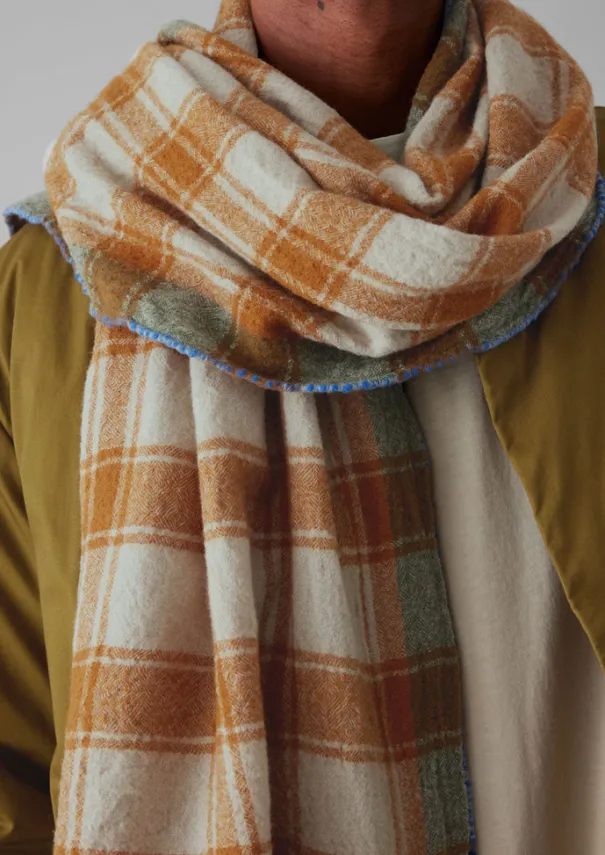 Discount Check Boiled Wool Scarf Hats, Scarves & Gloves