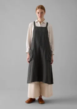 Clearance Check Linen Crossback Pinafore Apron Aprons & Tea Towels