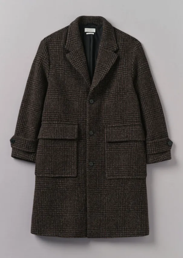 Sale Check Wool Overcoat Coats & Jackets
