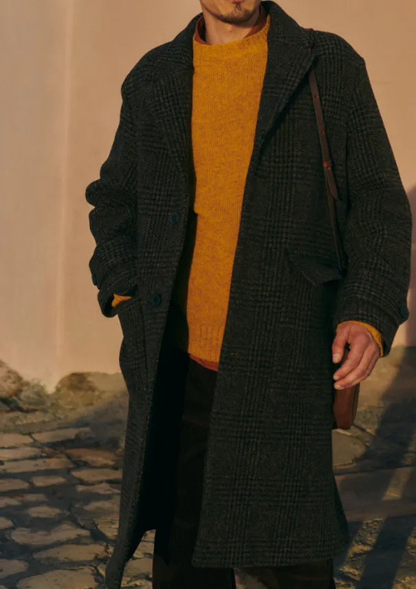 Sale Check Wool Overcoat Coats & Jackets