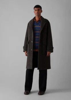 Sale Check Wool Overcoat Coats & Jackets