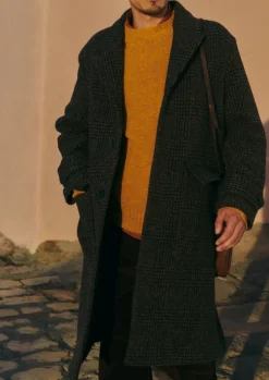 Sale Check Wool Overcoat Coats & Jackets