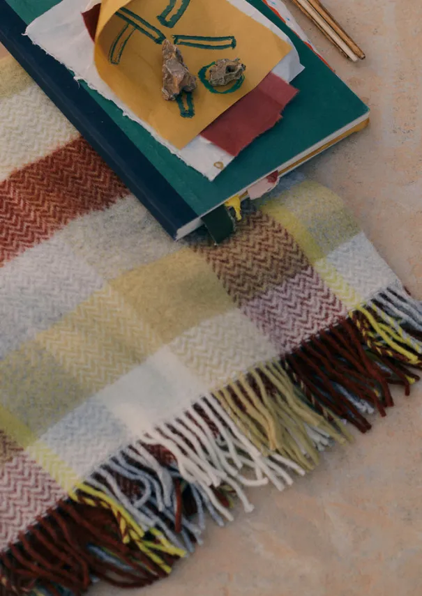 Best Chevron Check Wool Blanket Textiles|Blankets & Throws