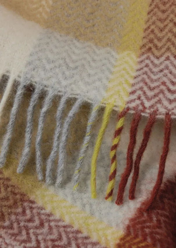 Best Chevron Check Wool Blanket Textiles|Blankets & Throws