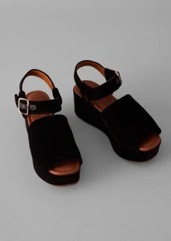 Outlet Chie Mihara Velvet Platform Shoes Women Sandals
