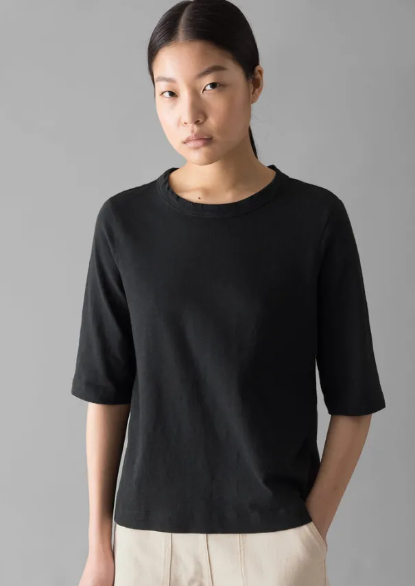Hot Cleo Garment Dyed Organic Cotton Tee Women Jersey|Tops & Tees