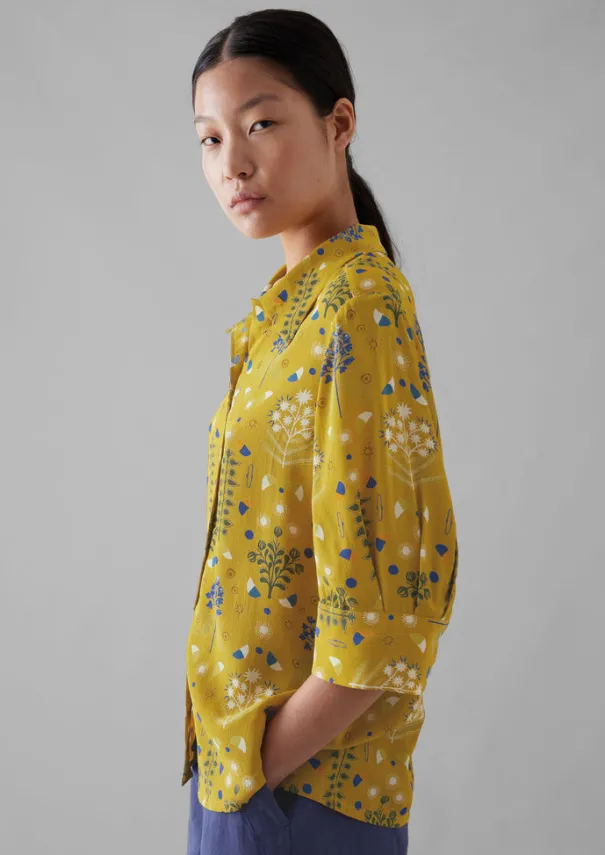 Sale Collector Print Crepe Shirt Women Shirts|Tops & Tees