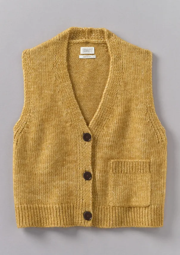 Online Cotton Alpaca Button Through Tank Women Knitwear
