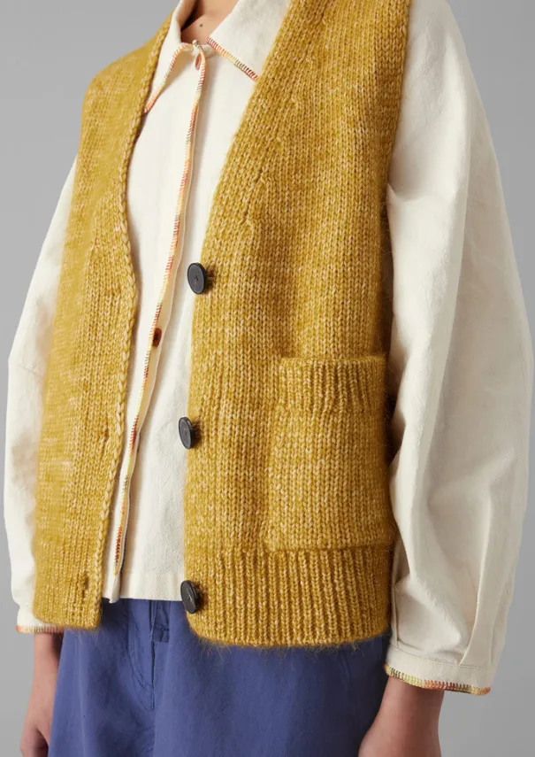 Online Cotton Alpaca Button Through Tank Women Knitwear