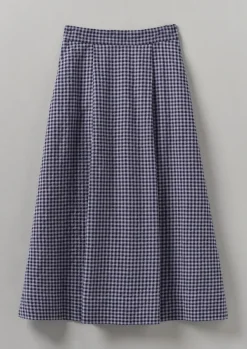 Best Cotton Gingham Seersucker Skirt Women Skirts