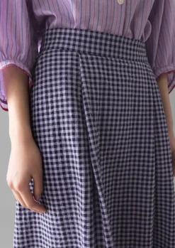 Best Cotton Gingham Seersucker Skirt Women Skirts