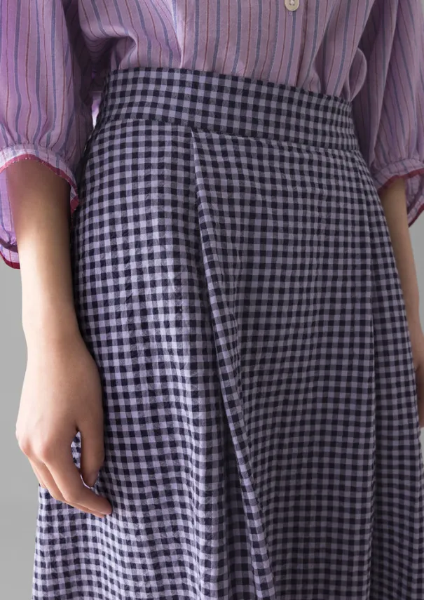 Best Cotton Gingham Seersucker Skirt Women Skirts