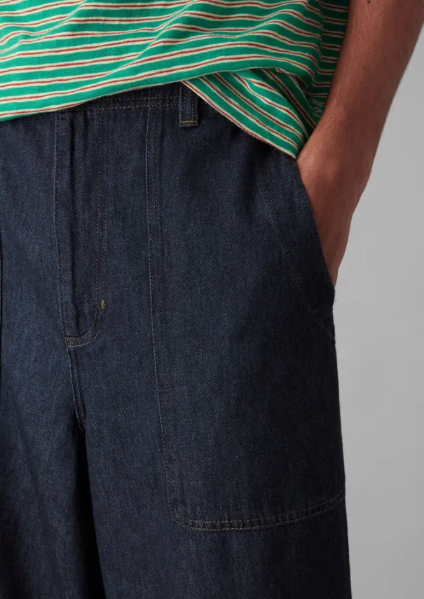 Hot Cotton Hemp Denim Cargo Trousers Denim|Trousers