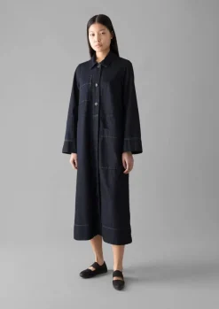 Sale Cotton Hemp Denim Dress Women Denim|Workwear