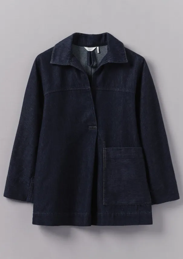 Online Cotton Hemp Denim Smock Women Denim|Tops & Tees