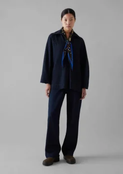 Online Cotton Hemp Denim Smock Women Denim|Tops & Tees