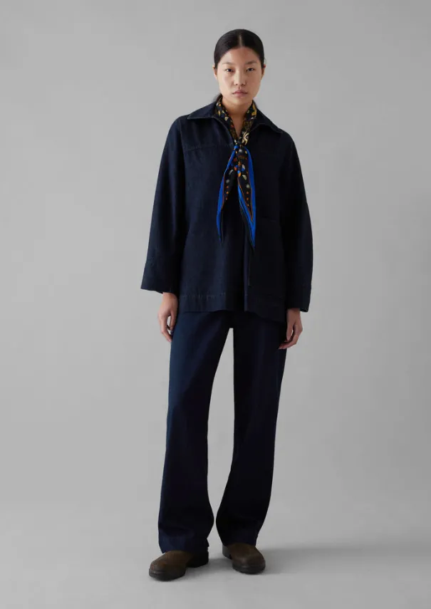 Online Cotton Hemp Denim Smock Women Denim|Tops & Tees