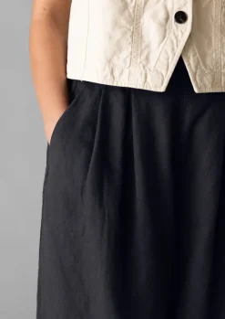 Cotton Linen Wide Leg Trousers Women Linen|Trousers