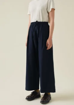 Outlet Cotton Wool Herringbone Pull On Trousers Women Trousers