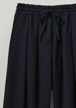 Outlet Cotton Wool Herringbone Pull On Trousers Women Trousers
