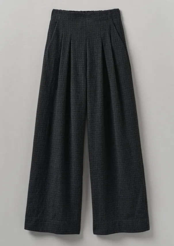 Outlet Cotton Wool Pleat Front Trousers Women Trousers