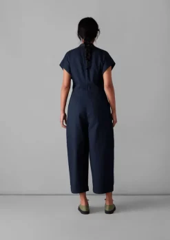 Cross Front Twill Jumpsuit Women Jumpsuits|Trousers