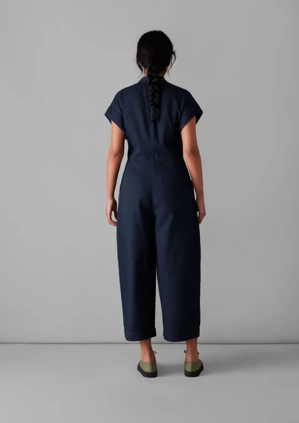 Cross Front Twill Jumpsuit Women Jumpsuits|Trousers